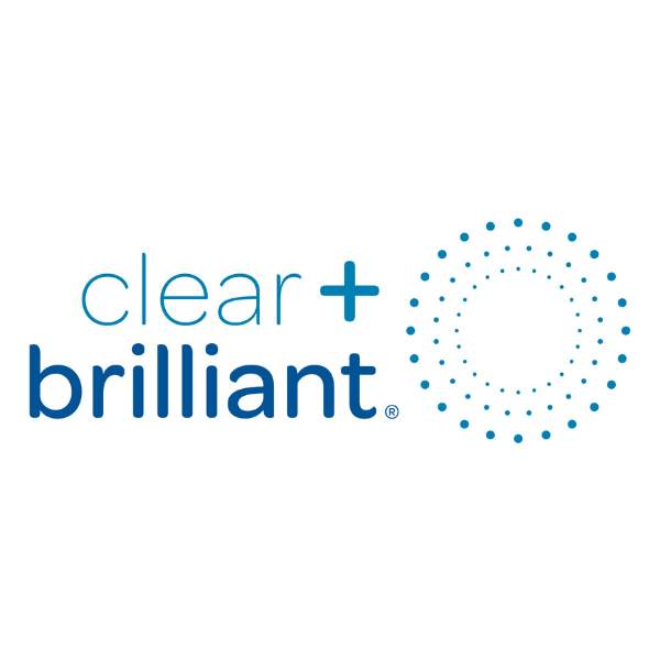 clear and brilliant laser logo