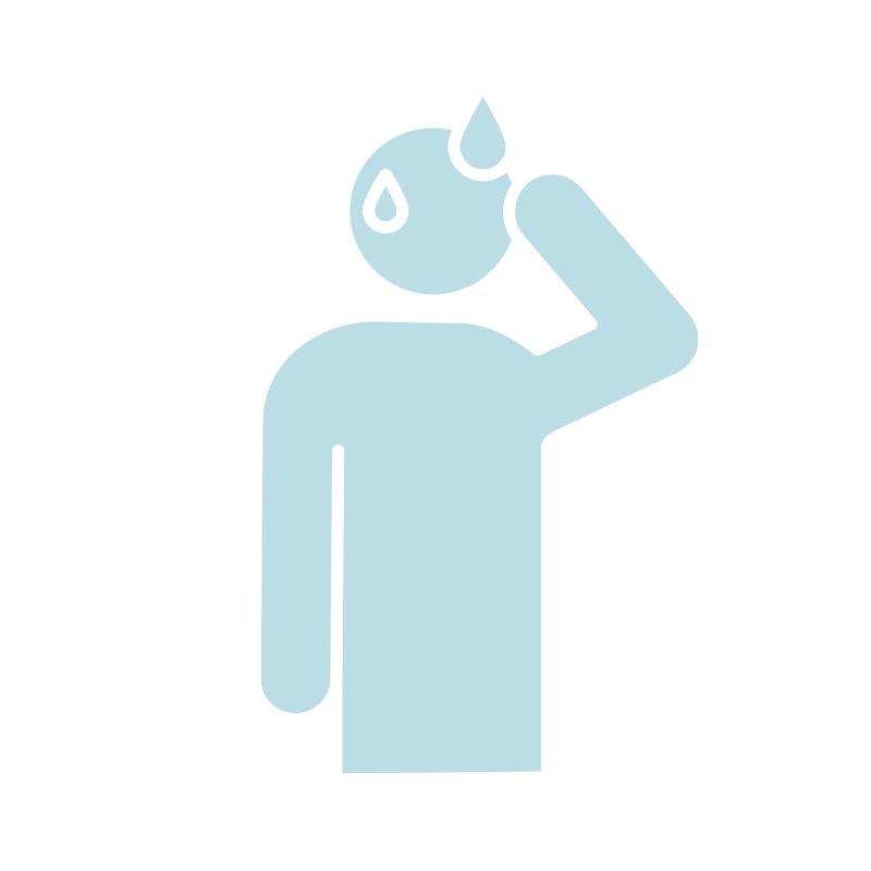 hyperhidrosis or excessive sweating icon