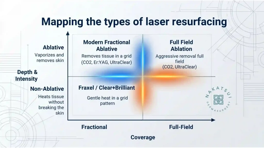 diagram of types of laser resurfacing